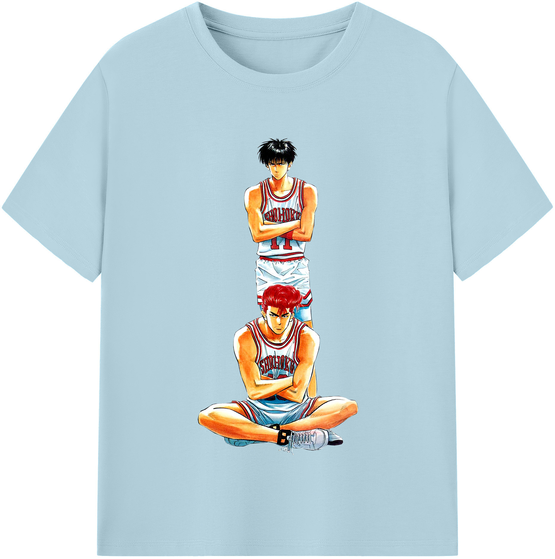 SLAM DUNK／スラムダンク 綿100％半袖Tシャツ（フロントプリント）